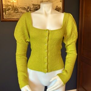 Urban Outfitters lime green cardigan sweater